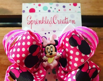 Minnie Mouse 4 inch bow (free shipping)