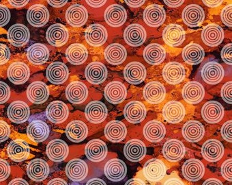 180567 Orange Circles on Texture