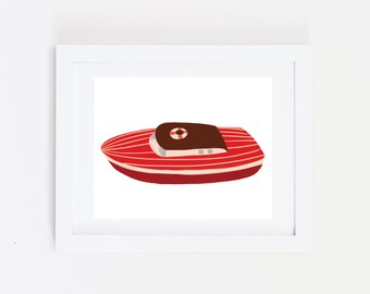 Art Print - Vintage Boat