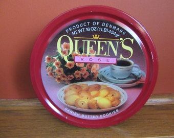 Danish Butter Cookies tin, Queen's Rose