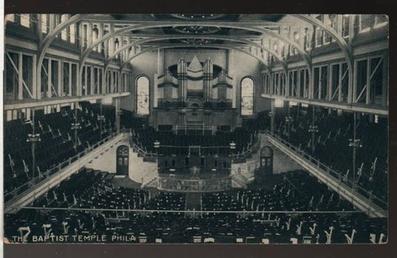 Baptist Temple Philadelphia + Vintage Photo Postcard