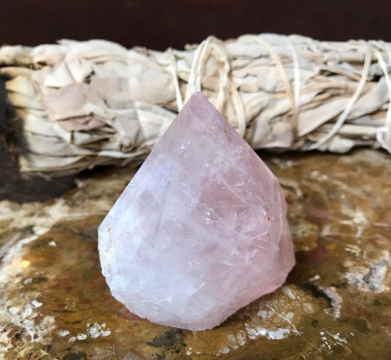 Rose Quartz Point 178g, Polished Rose Quartz, Rose Quartz Standing Point, Rose Quartz Healing Crystal, Raw Rose Quartz, Pink Crystal Point