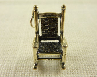 Vintage Large Sterling Rocking Chair Charm