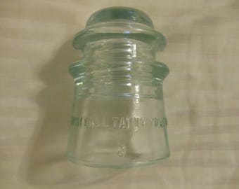 Whitall Tatum No 9 - 8 Clear Glass Insulator