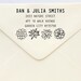 Custom Rubber Stamp - Custom Address Stamp - Return Address Stamp - Personalised Address Stamp - Gift - Potted Succulent 4