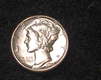 1944 gem bu mercury dime sweet one!! inv535 authentic american uncirculated us silver dime coin