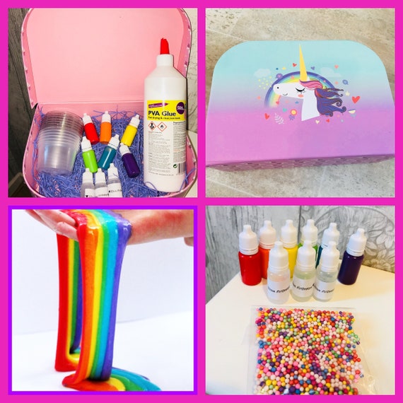 Unicorn Carry Case Make Your Own Rainbow Slime Kit DIY Unicorn Carry Case Make Your Own Rainbow Slime Kit DIY
