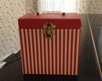Vintage Record Holder Box