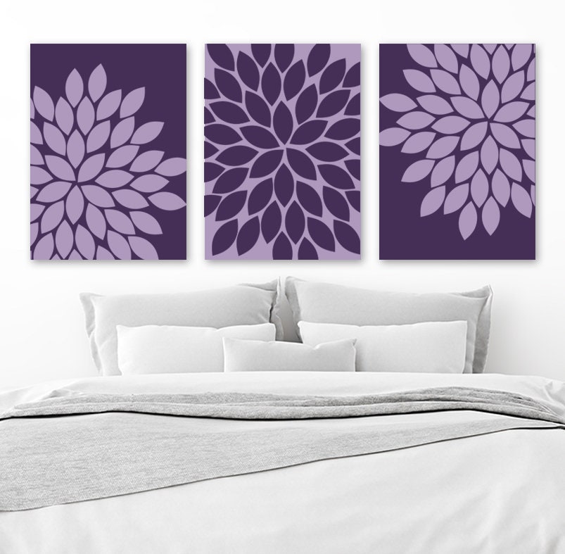 PURPLE Wall Art Purple Bedroom Wall Decor CANVAS or Prints