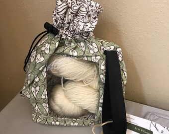 Peek-a-boo Medium Knitting Project Bag