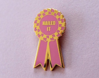 Prize Ribbon Enamel Pin
