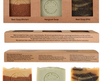 Hangover Soap + Beer Soap Gift Set - HandMade
