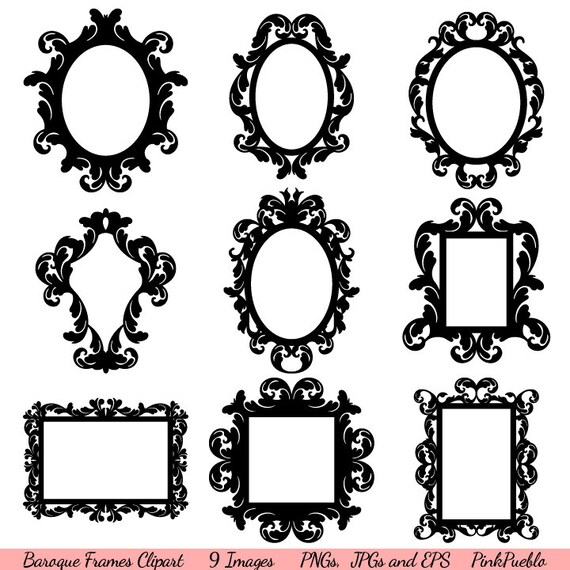 Baroque Frames Clipart Clip Art Vintage Frames Borders