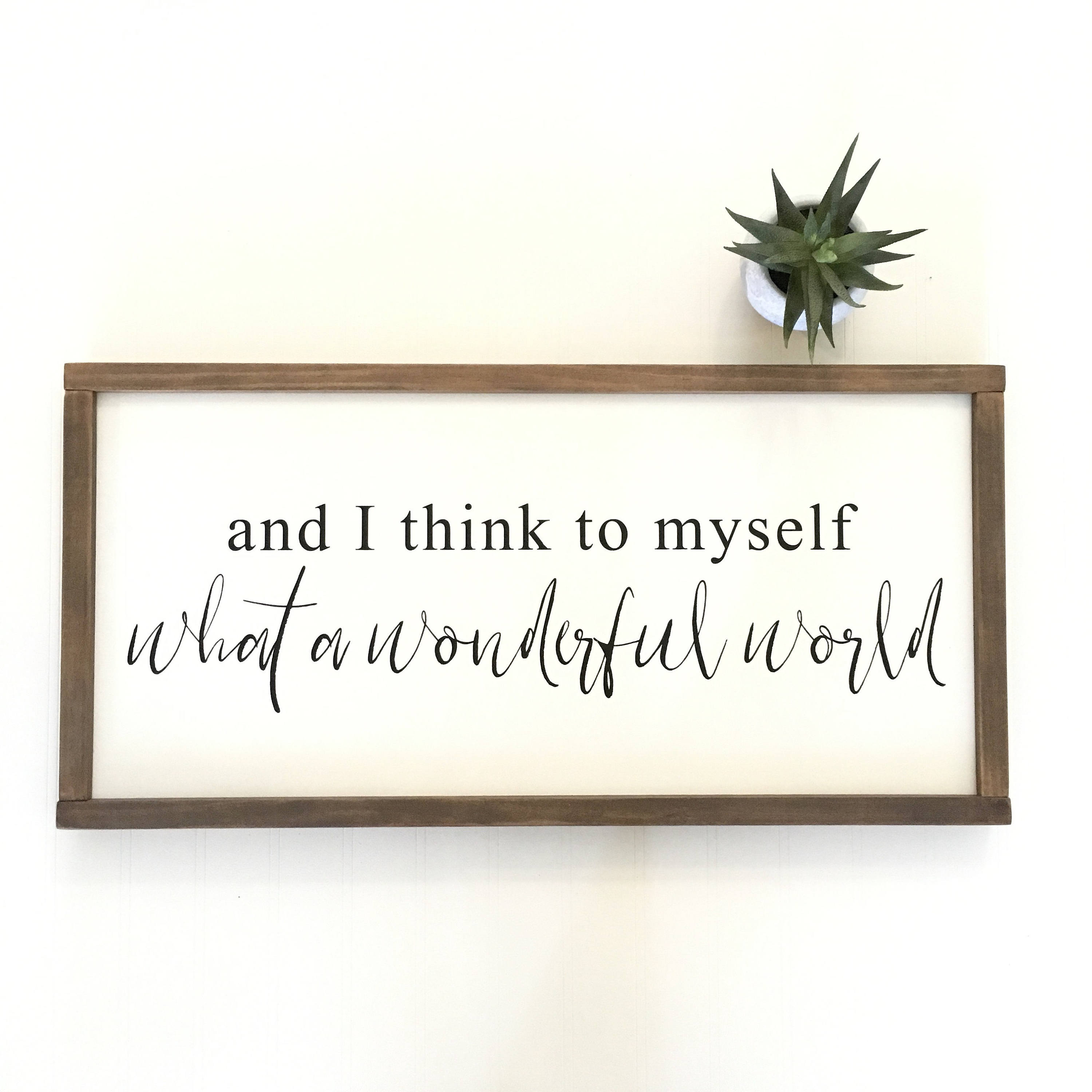 And I Think To Myself What A Wonderful World Sign Shower