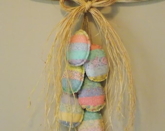 Pastel Easter Egg fabric wall hanging