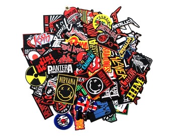 Metal Rock Heavy Retro Music Band Indy Emo Sew Iron On Embroidered Patch Applique Wholesale Random
