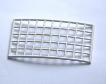 Vintage Large White Rectangle Plastic Grid Findings bds861A