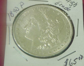 1890-P Morgan Silver Dollar