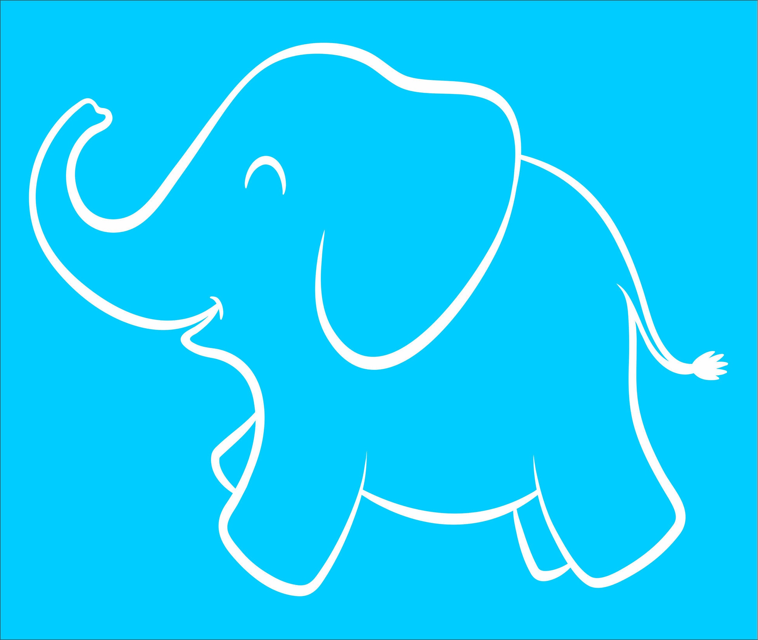 BABY Elephant Nursery Reusable STENCIL 8 Sizes Available baby-elephant-nursery-reusable-stencil-8-sizes-available