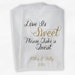 Love Is Sweet Take a Treat Personalized Wedding Candy Buffet Treat Bags - Favor Bags in Black and Gold - Custom Paper Bags (0101)
