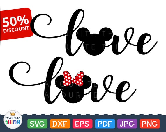 Download Love Wording Svg Disney Love Svg Mickey Minnie Designs cut