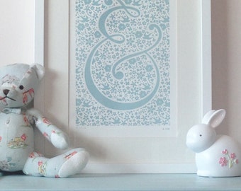 Limited edition letterpress print : ampersand
