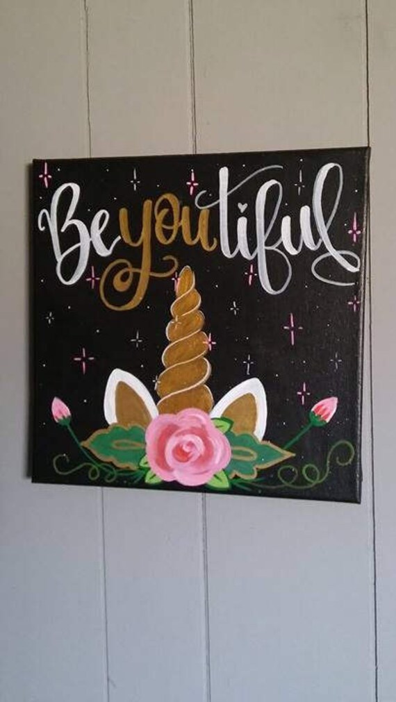 Be You tiful Unicorn Canvas Painting