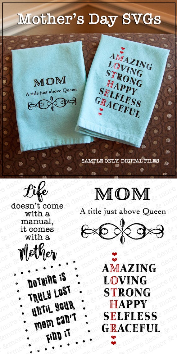 MOTHER'S DAY SVGs. Mother's Day SVG files. Mom Svg.