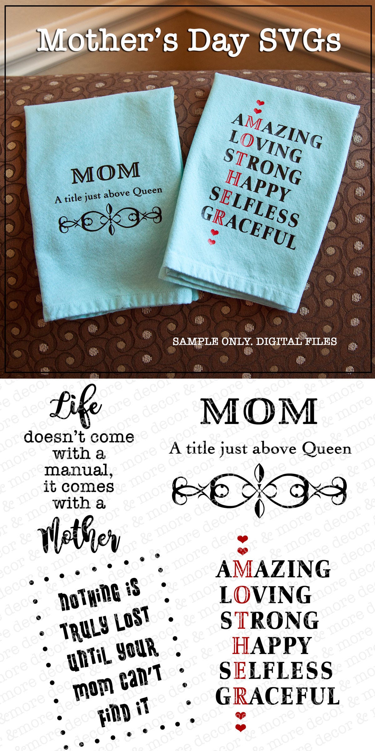 Download MOTHER'S DAY SVGs. Mother's Day SVG files. Mom Svg.