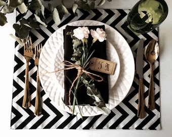 Black and White Placemats (Set of 2)