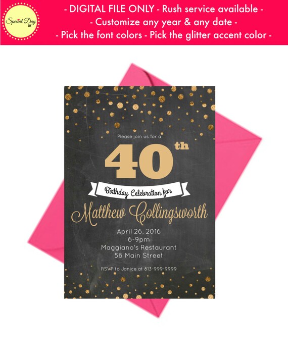 Unique 40Th Birthday Invitations 7