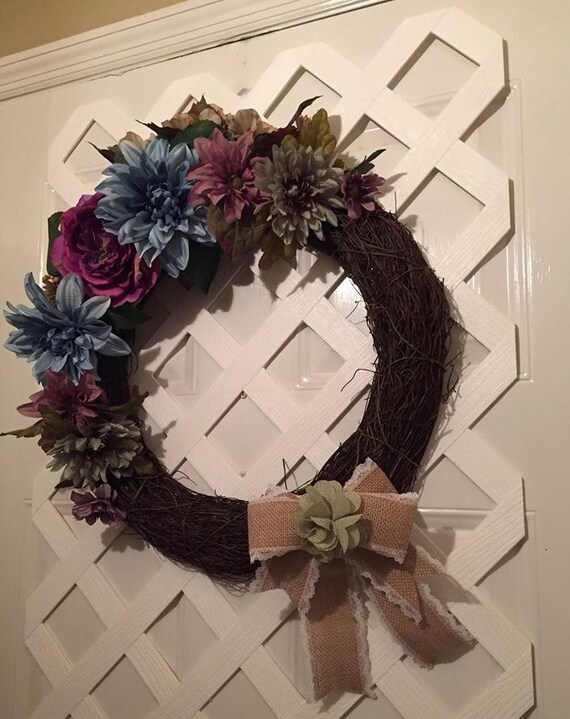 Victorian Wreath - Mother's Day - Spring Wreath - Summer Wreath - Door - Front Door Wreath - Elegant Wreath - Garden Wreath - Shabby Chic