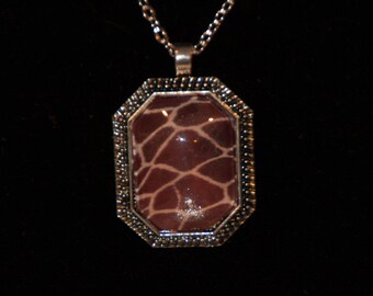 Giraffe Print Pendant Necklace