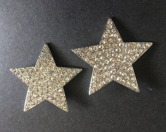 Sparkle Stars Shoe Clips, Rhinestones Crystals Bridal Shoe Clips, Dance Shoe Clips, Bridal Shoe Clips, Crystals Shoe Clips, Engaged