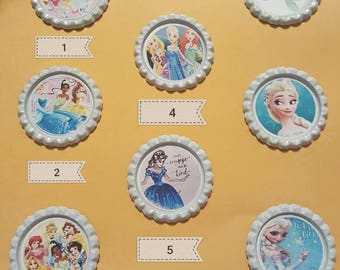 Princess bottle caps for bows and jewerly