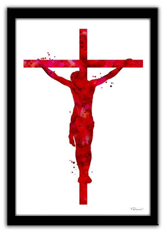 Jesus print Jesus silhouette Jesus art print Jesus on the