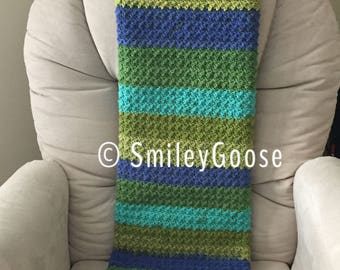 Crochet Baby Blanket, Striped Baby Blanket, Baby Boy Blanket, Textured Baby Blanket, Small Baby Blanket, Carseat Blanket, Stroller Blanket