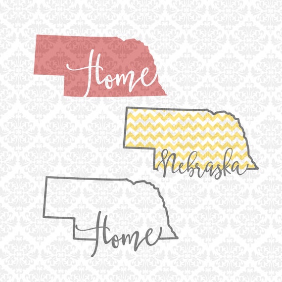 Download Nebraska State Chevron Home Monogram Outline Set SVG DXF