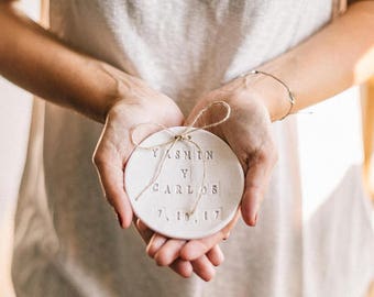 Custom Wedding ring dish. Ring bearer pillow alternative. Custom Ring dish Wedding. Ring pillow. Wedding ring holder,