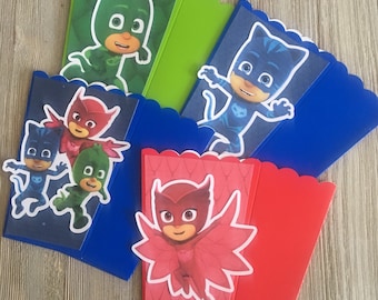 Pj Masks Night Super Heros | Popcorn Boxes, Treat Boxes, Favor Boxes, Goody Boxes, Snack Boxes, 12 Boxes