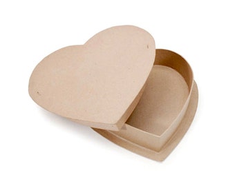 Paper Mache Heart Shaped Candy Box - 12 Inch - Craft Supplies