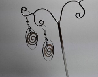 Earrings Spiral in a Ring