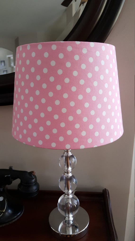 Pink Polka Dot Lamp Shade