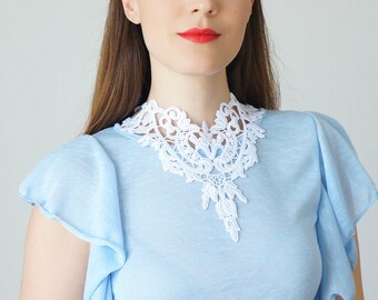 Wedding Gift Wedding Jewelry Wedding Necklace Bridal Necklace Bridal Jewelry Bridal Statement Necklace Bib Necklace White Necklace / TORIANO