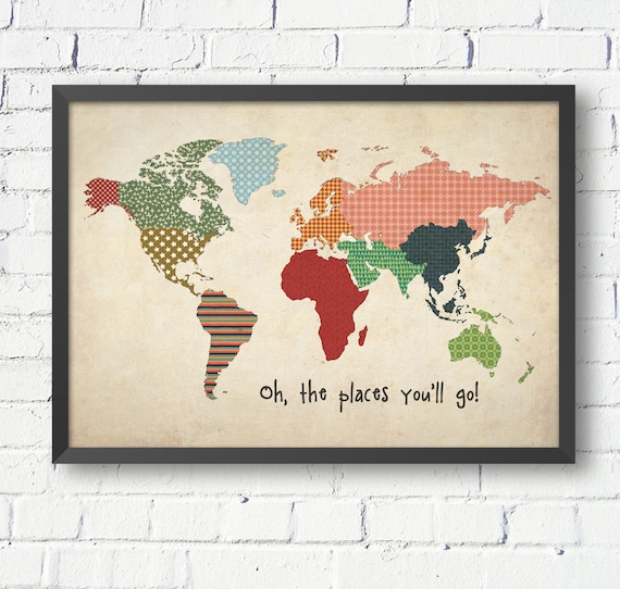 vintage world map world map poster size a1 a2 a3 a4 world