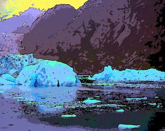 Alaska. Ice Canvas Wall art Pop Art print 31X18
