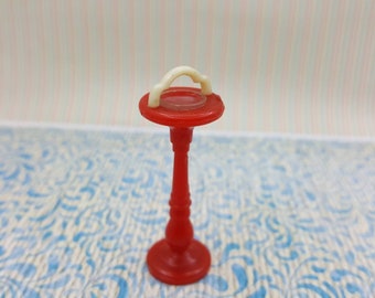 Renwal Red and White Ashtray Retro Toy Dollhouse Art Deco Smoking