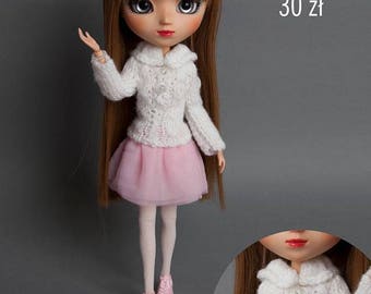 White sweater for Pullip Stock, Obitsu 27 hard, Obitsu 27 soft