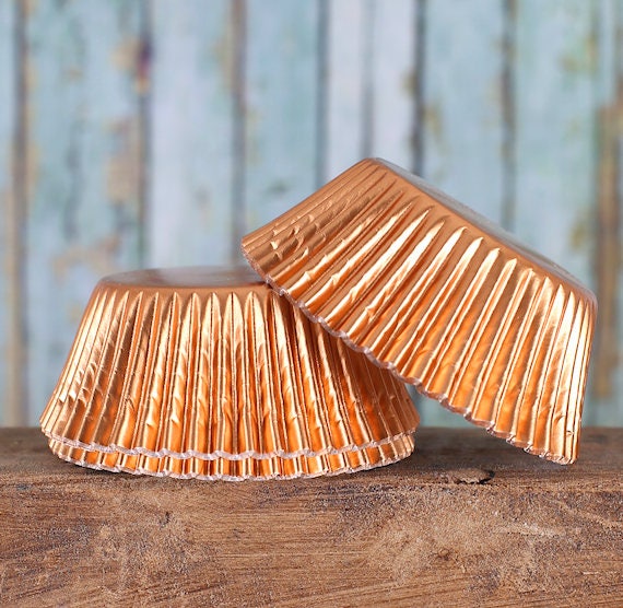 Copper Foil Cupcake Liners Light Orange Cupcake Liners Foil