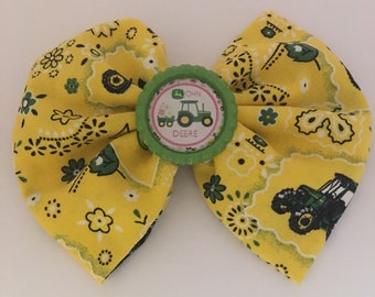 John Deere Inspired Hair Bow